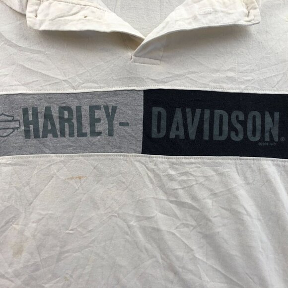 Vintage Harley-Davidson Mens Polo Shirt Medium R.K. Stratman White Short Sleeve - Picture 13 of 16